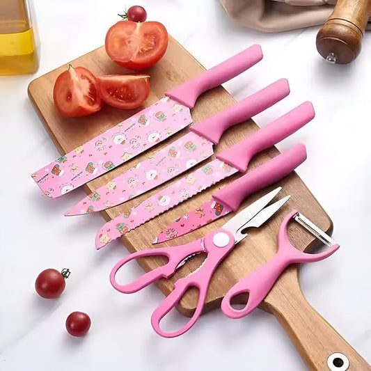 Premium Colour Printed Knife [Set Of 6]