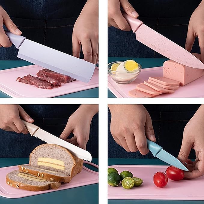 Premium Colour Printed Knife [Set Of 6]