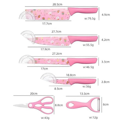 Premium Colour Printed Knife [Set Of 6]