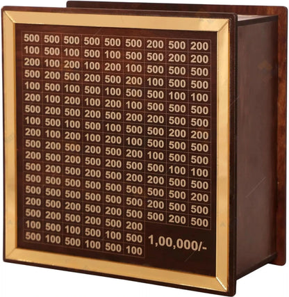 Premium Wooden ₹1 Lakh Savings Challenge Box