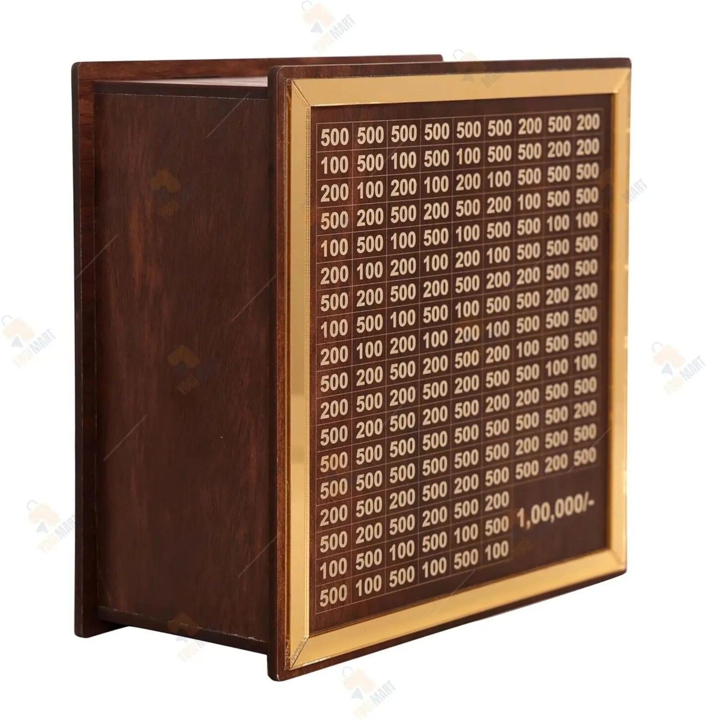 Premium Wooden ₹1 Lakh Savings Challenge Box