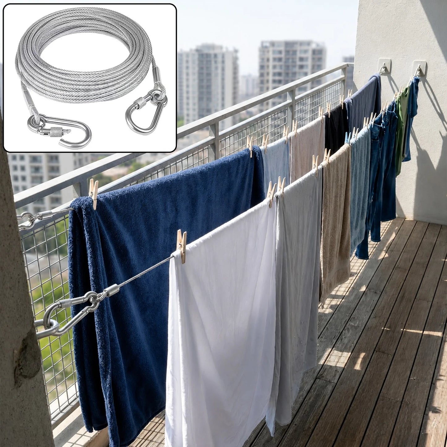 Heavy Duty Steel Clothesline