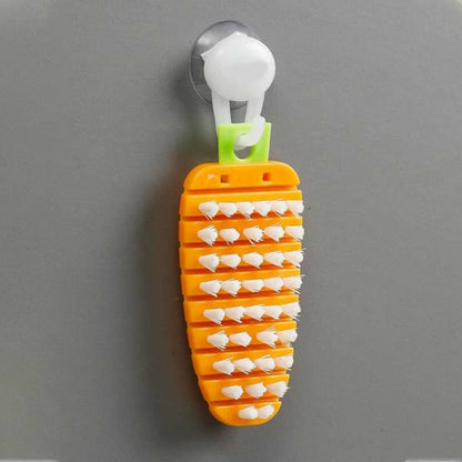 carrot-shaped vegetable scrubbing brush