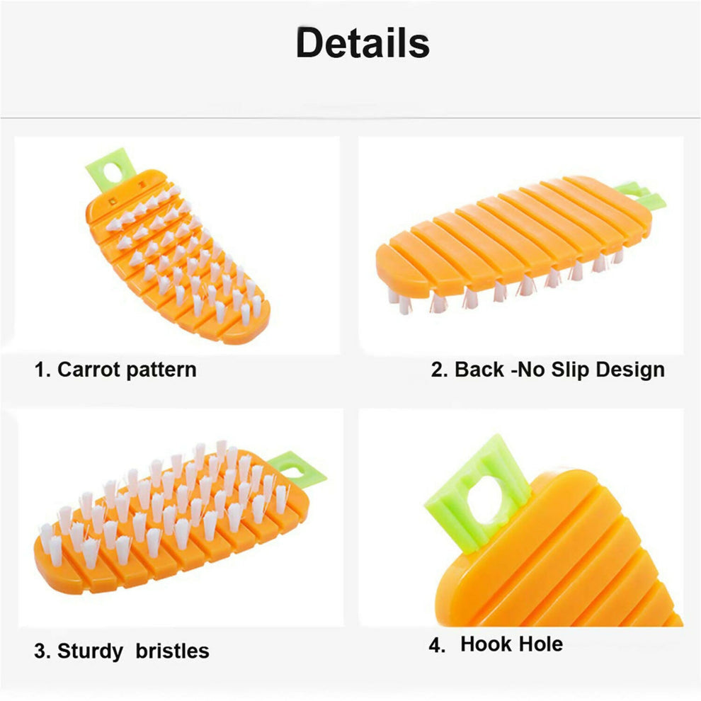 carrot-shaped vegetable scrubbing brush