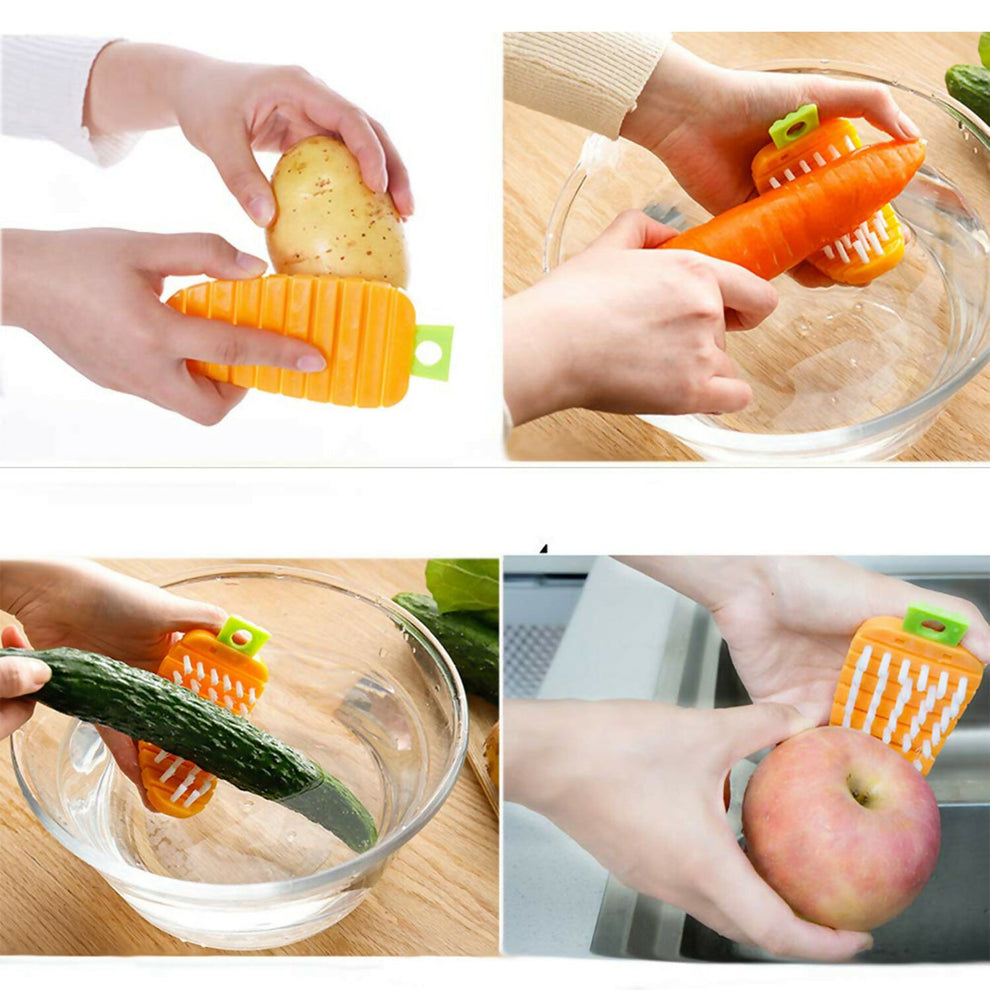 carrot-shaped vegetable scrubbing brush