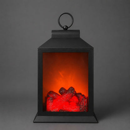 LED Fireplace Lantern with Realistic Flame Effect