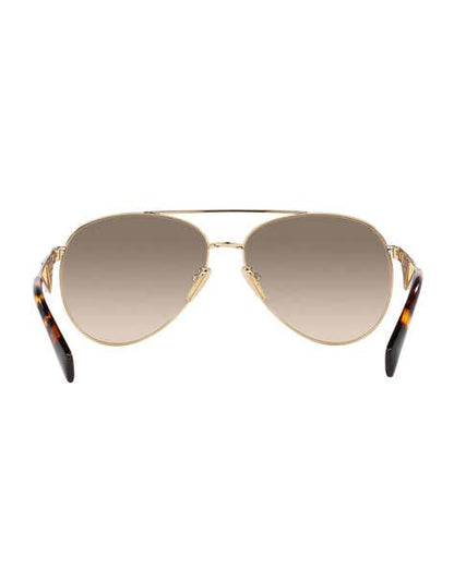 Prada Triangle-Logo Pilot Sunglasses