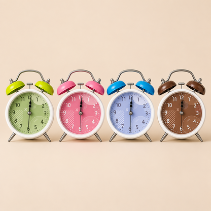 Twin Bell Analog Alarm Clock