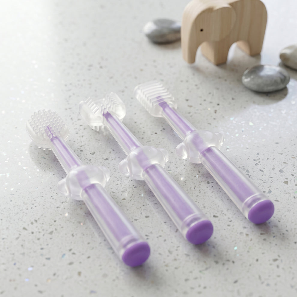 3-Piece Premium Silicone Baby Oral Care & Toothbrush Set