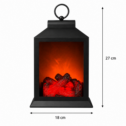 LED Fireplace Lantern with Realistic Flame Effect