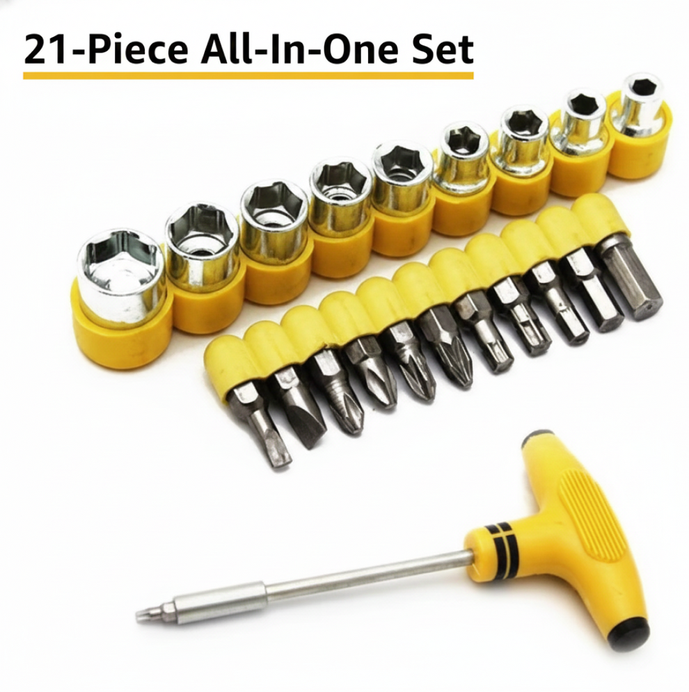 21-Piece Ratchet Socket Set