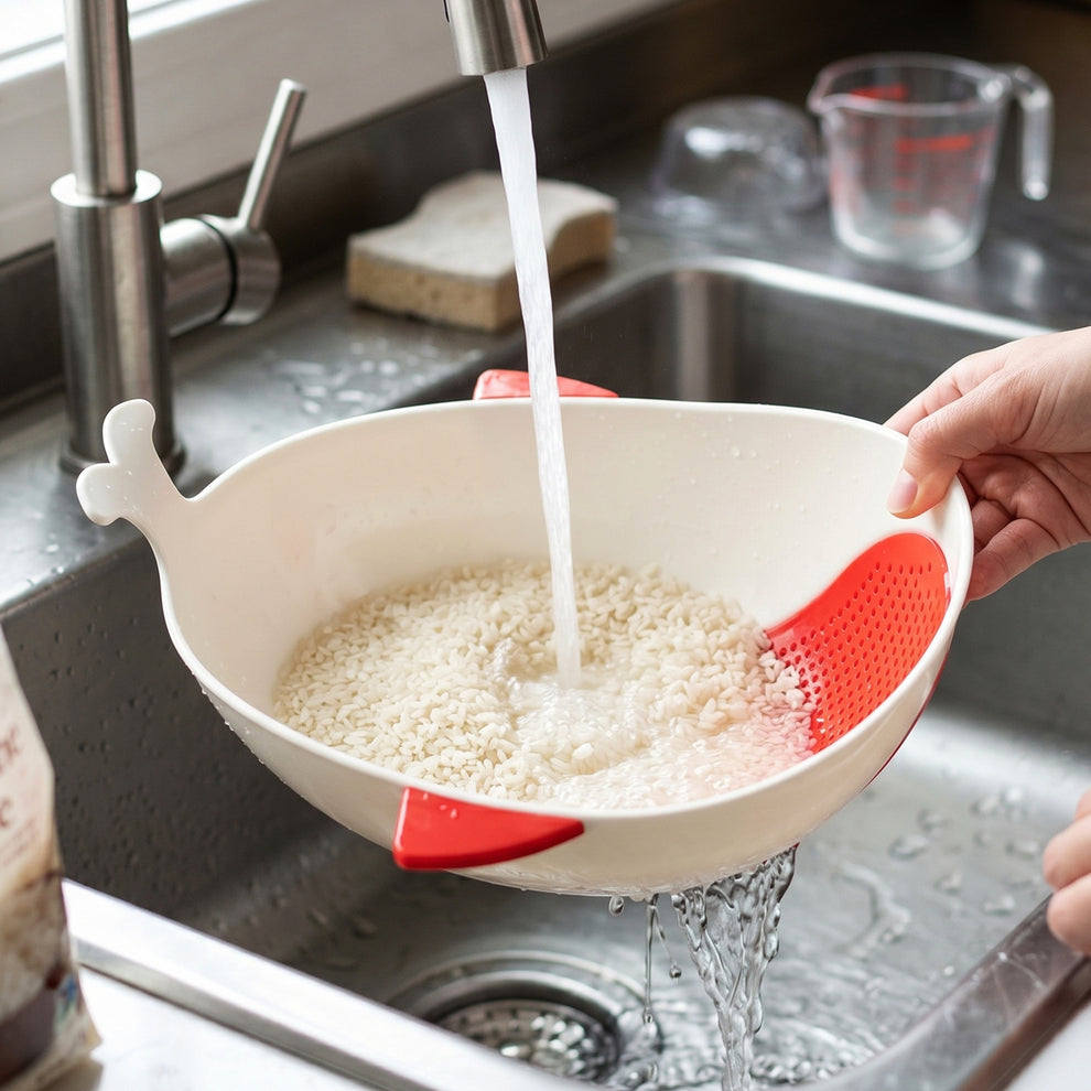 whale-shaped colander bowl