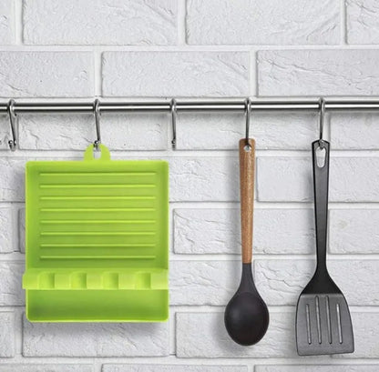 Multi-Slot Kitchen Spoon Rest and Lid Holder