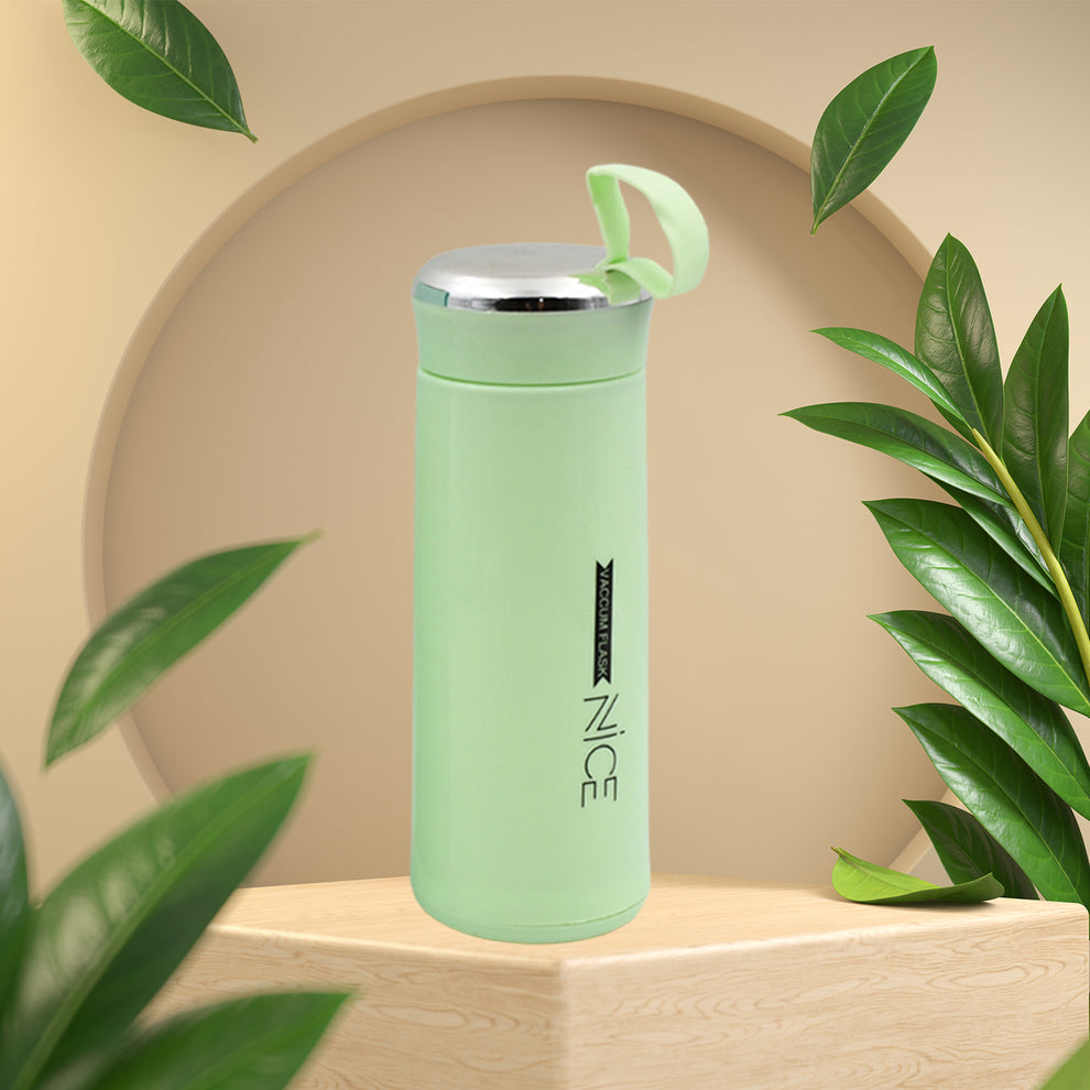 light green glass and plastic water bottle(400ml)