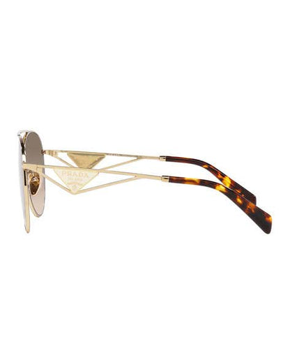 Prada Triangle-Logo Pilot Sunglasses