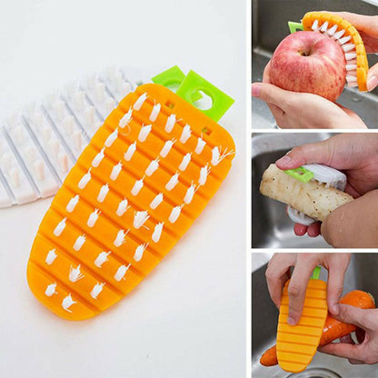 carrot-shaped vegetable scrubbing brush