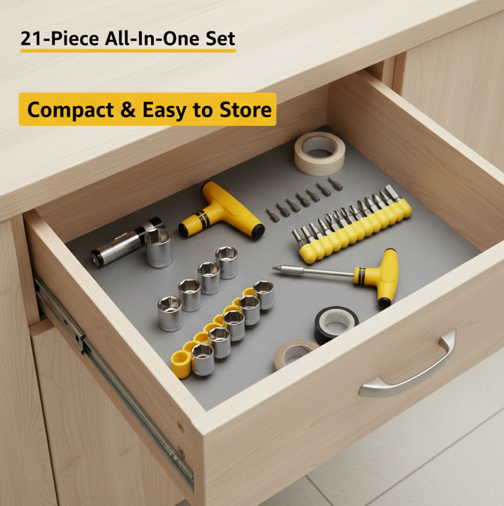 21-Piece Ratchet Socket Set