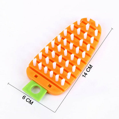 carrot-shaped vegetable scrubbing brush