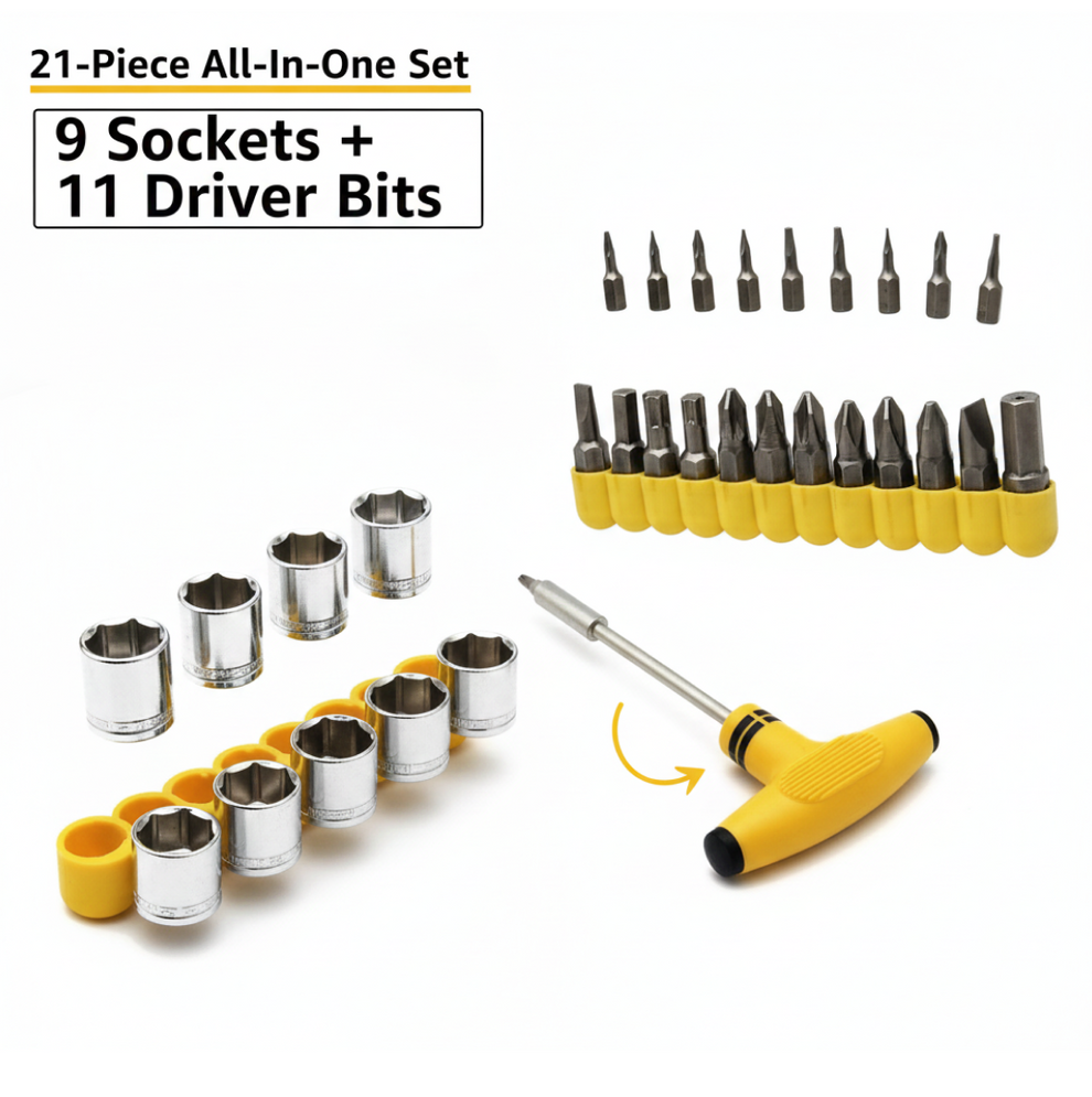 21-Piece Ratchet Socket Set