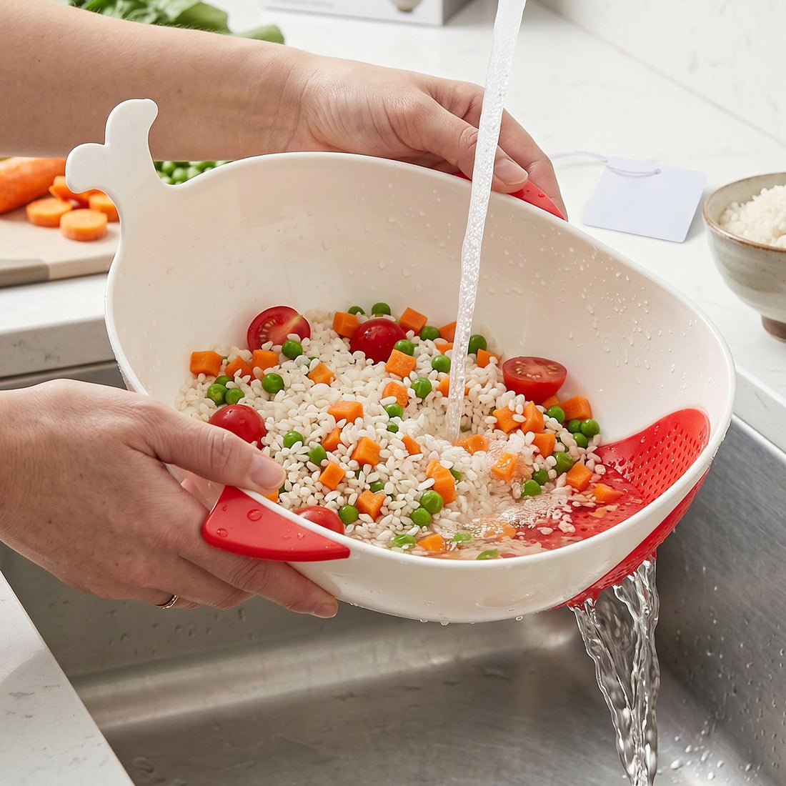 whale-shaped colander bowl