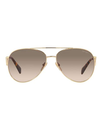 Prada Triangle-Logo Pilot Sunglasses