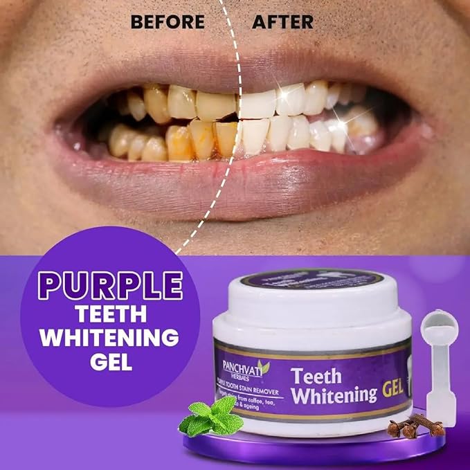 Purple Teeth Whitening Gel with Natural Ingredients